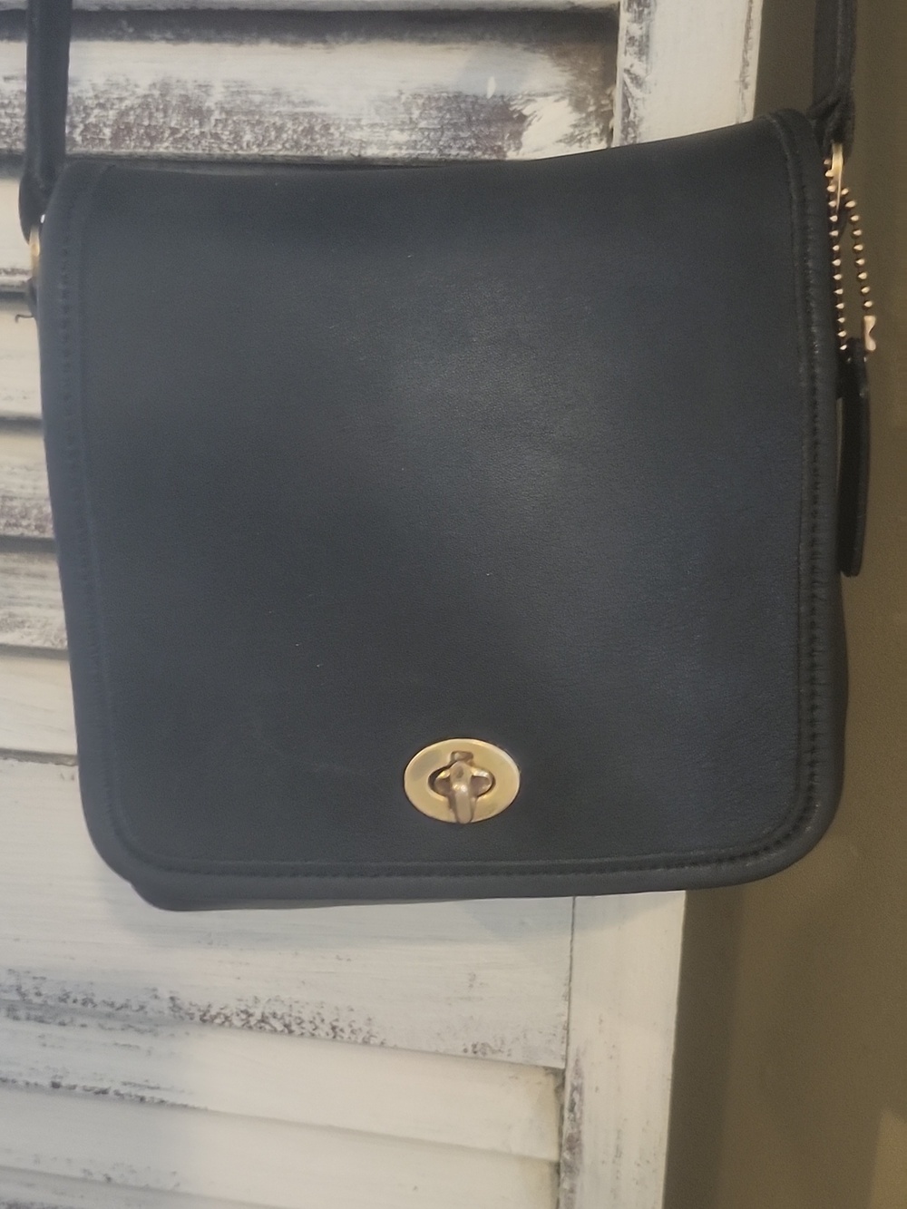 Coach Companion Black Leather Crossbody Bag Model JOP-9076